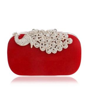 Zephyr Women's Elegant velour clutch Evening bag